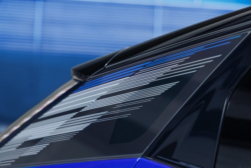 Close-up of the Modern Pattern on the 2026 OPTIQ-V Rear Quarter Glass | Cadillac of South San Francisco in Colma CA
